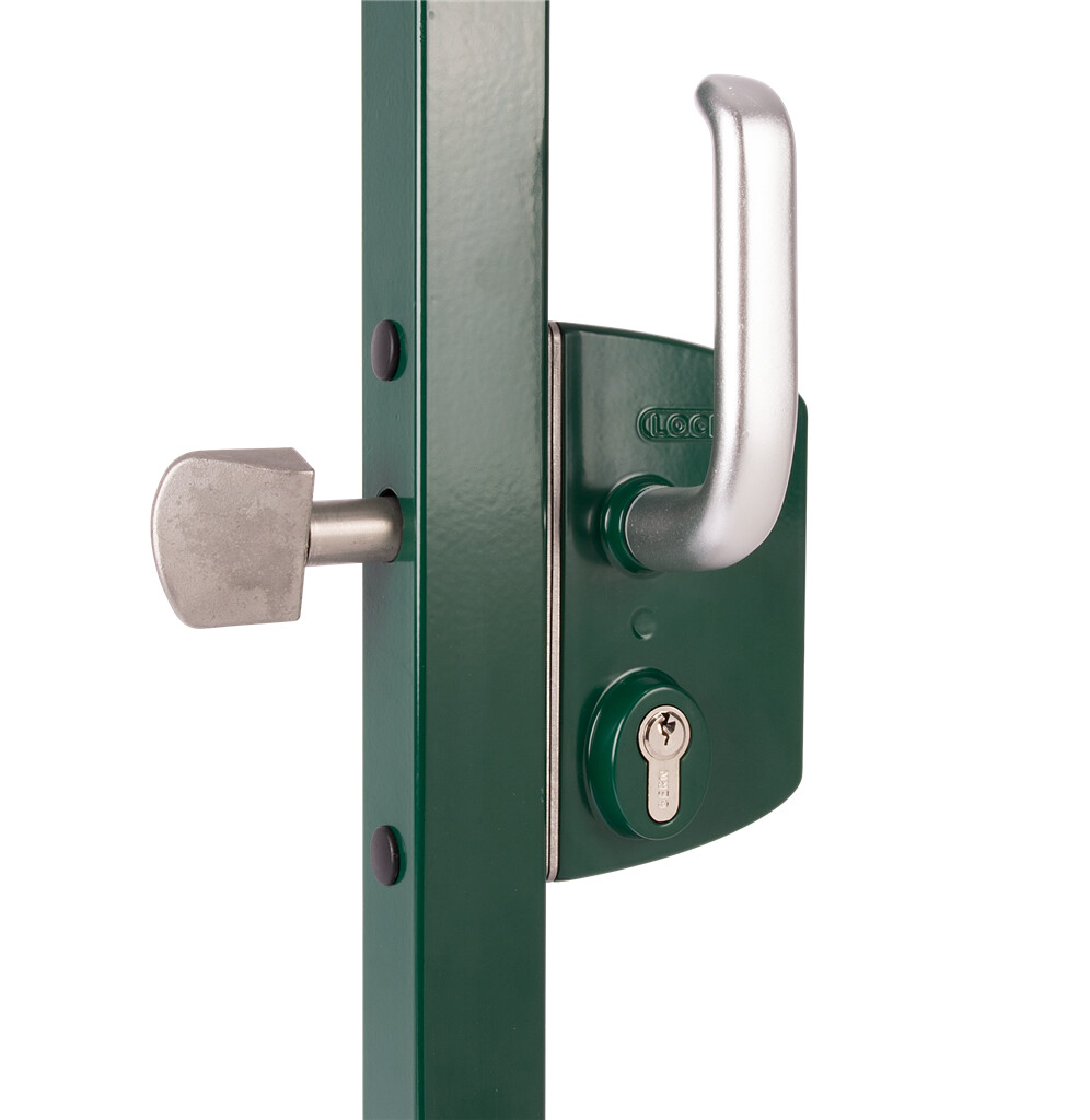 Surface mounted sliding gate lock