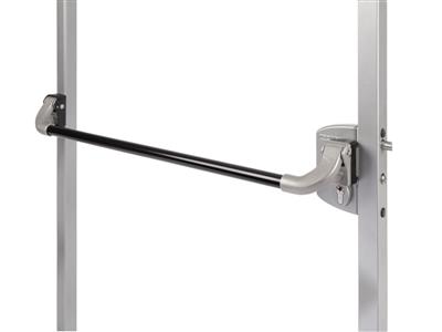 Push bar in aluminium for surface mounted gate locks