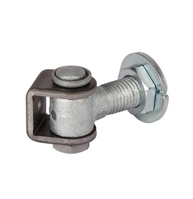 Vandal-proof one way 90° hinge with adjustable welding nut