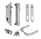 Complete Fiftylock set met insteekslot en slotvanger voor metalen, aluminium en PVC poorten