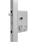 Surface mounted double cylinder gate lock for swing gates