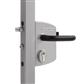 Surface mounted gate lock