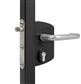 Surface mounted anti-panic gate lock