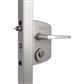 Surface mounted gate lock for Swiss profile cylinder